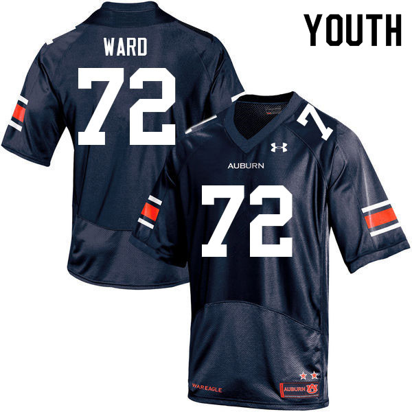 Youth Auburn Tigers #72 Brady Ward Navy 2021 College Stitched Football Jersey